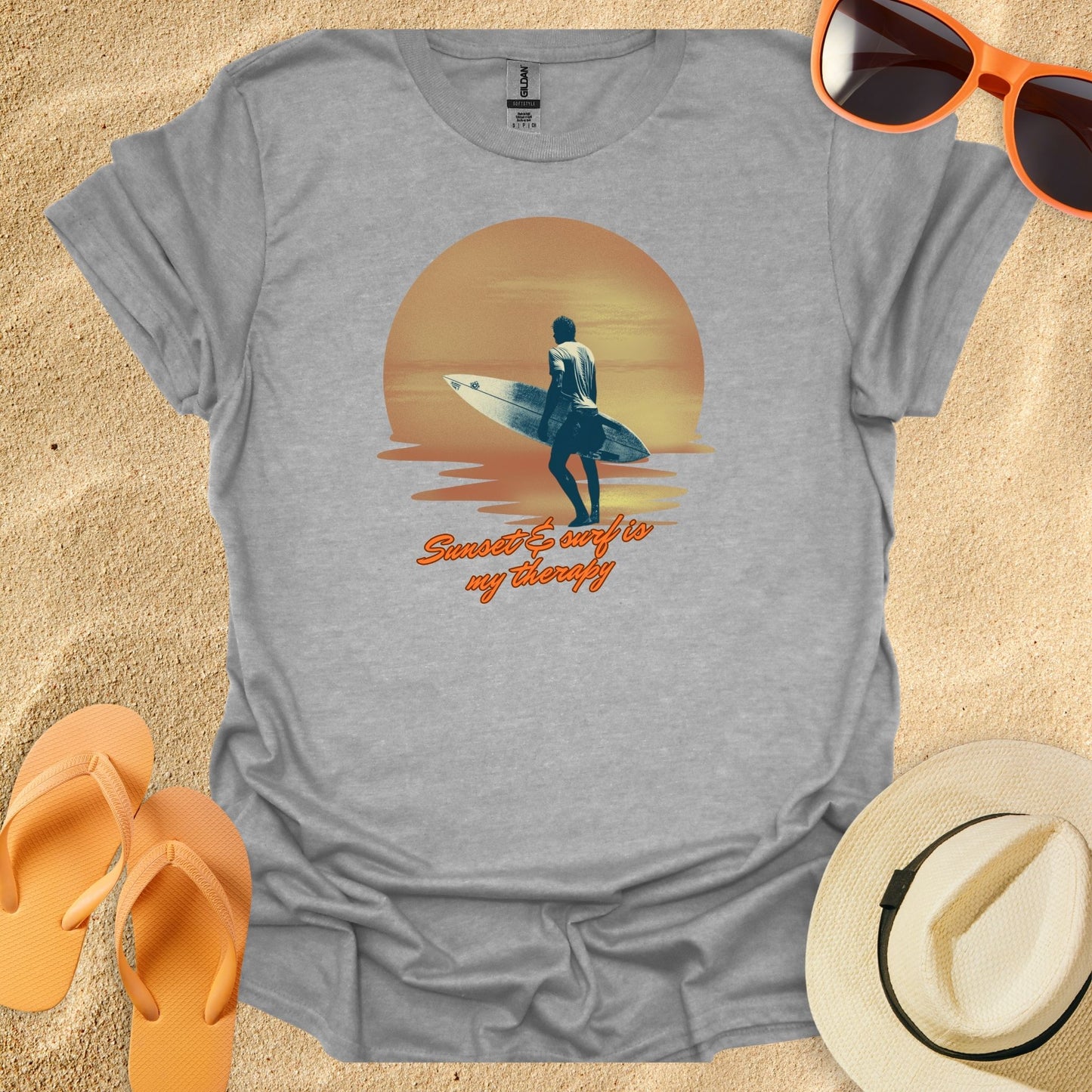 Man Sunset Surfing Therapy