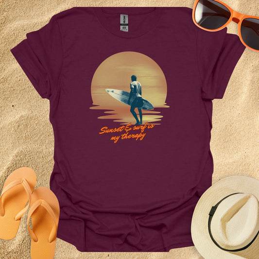 Man Sunset Surfing Therapy