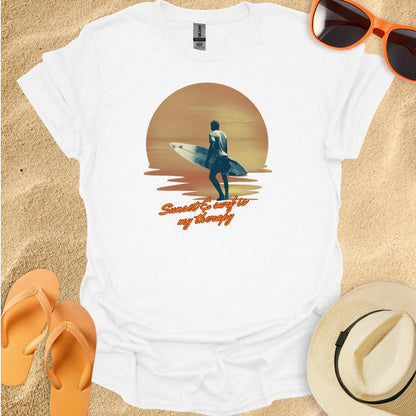 Man Sunset Surfing Therapy
