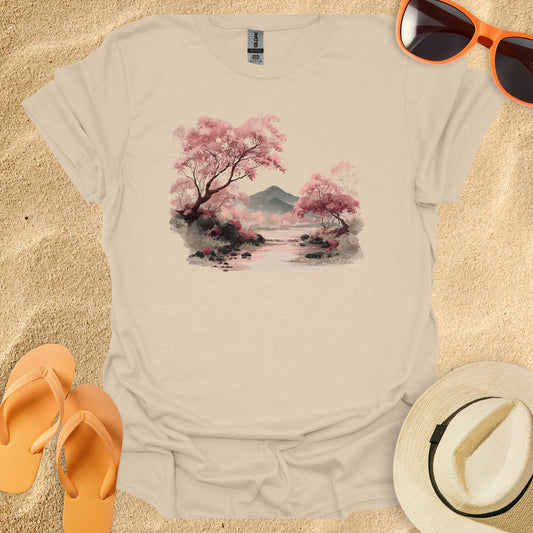 Japanese-style Sakura Pastel Landscape