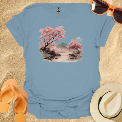 Japanese-style Sakura Pastel Landscape